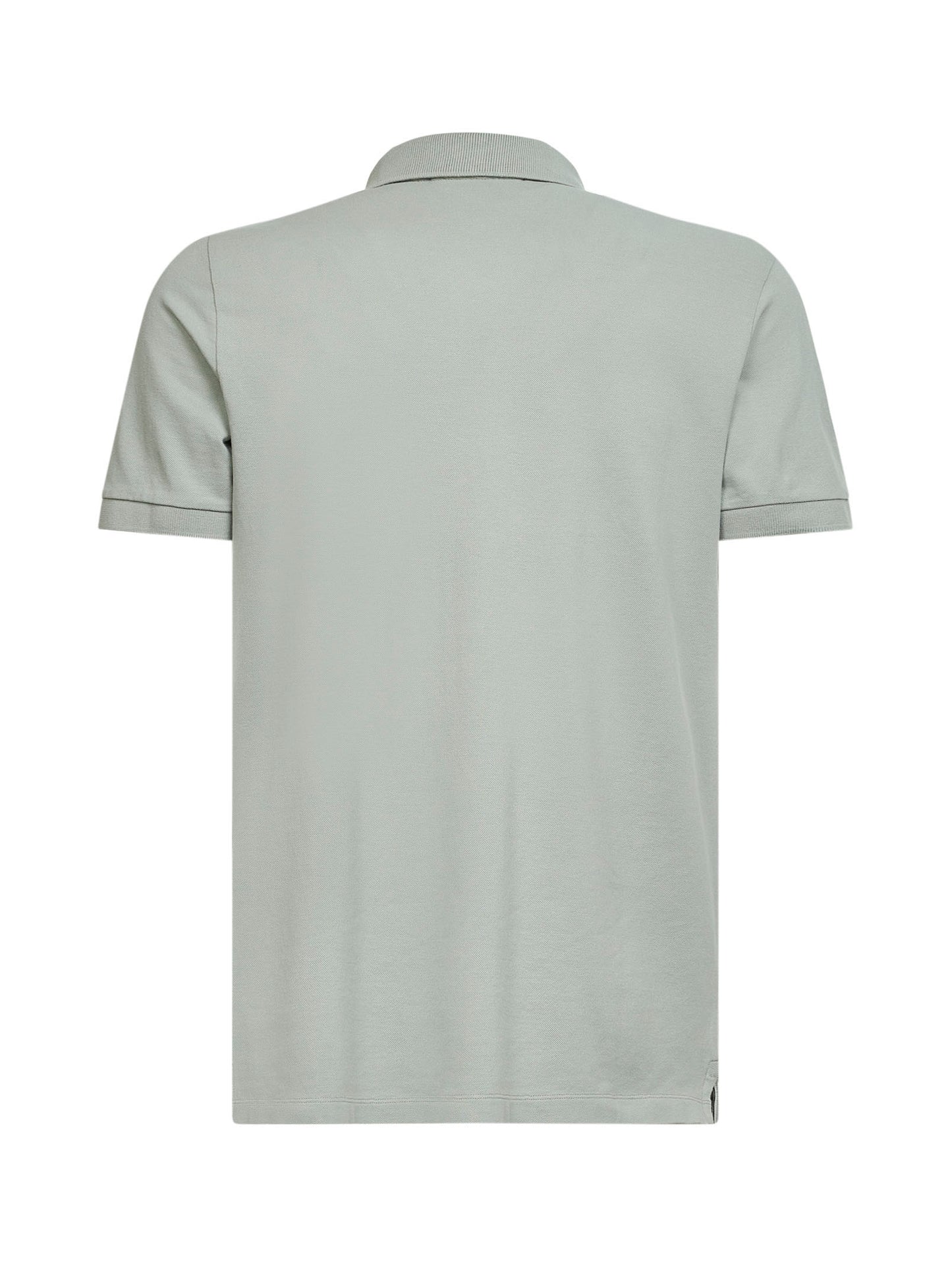 Polo in piqué di cotone stretch salvia