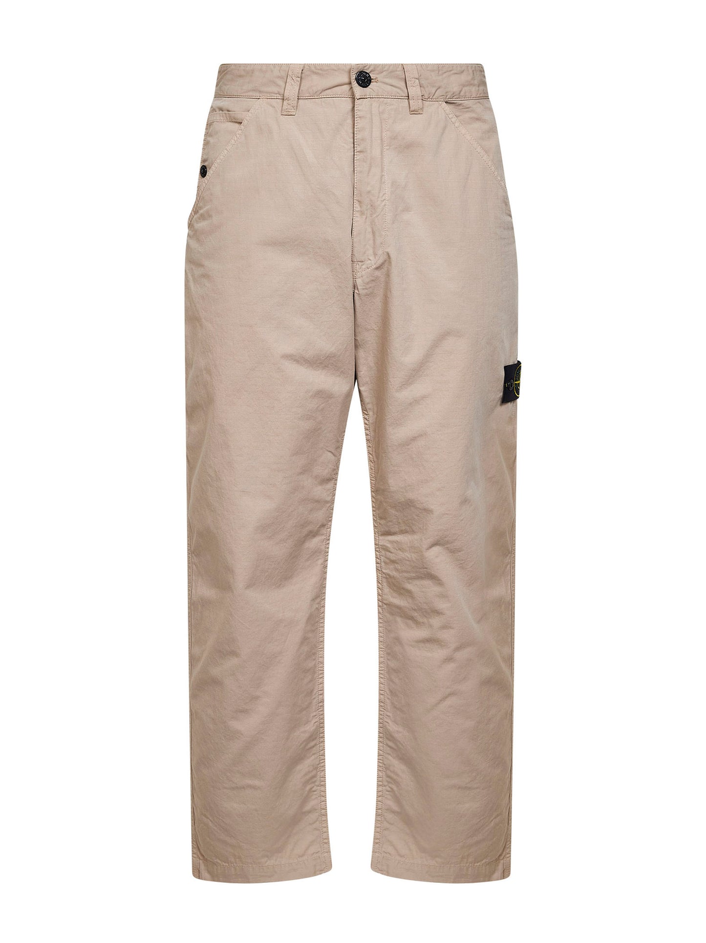Pantaloni dritti in in ripstop deserto