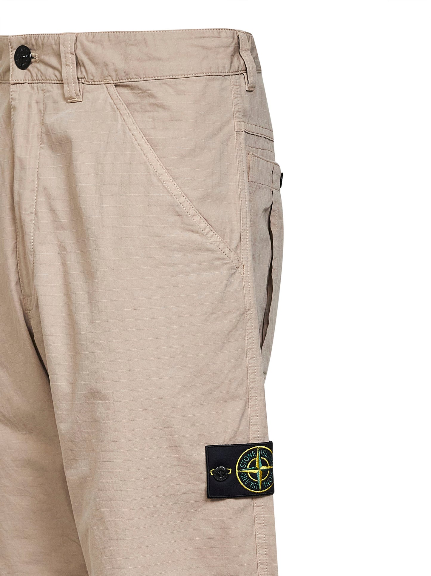 Pantaloni dritti in in ripstop deserto