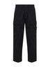 Pantaloni cargo in twill stretch nero<BR/>