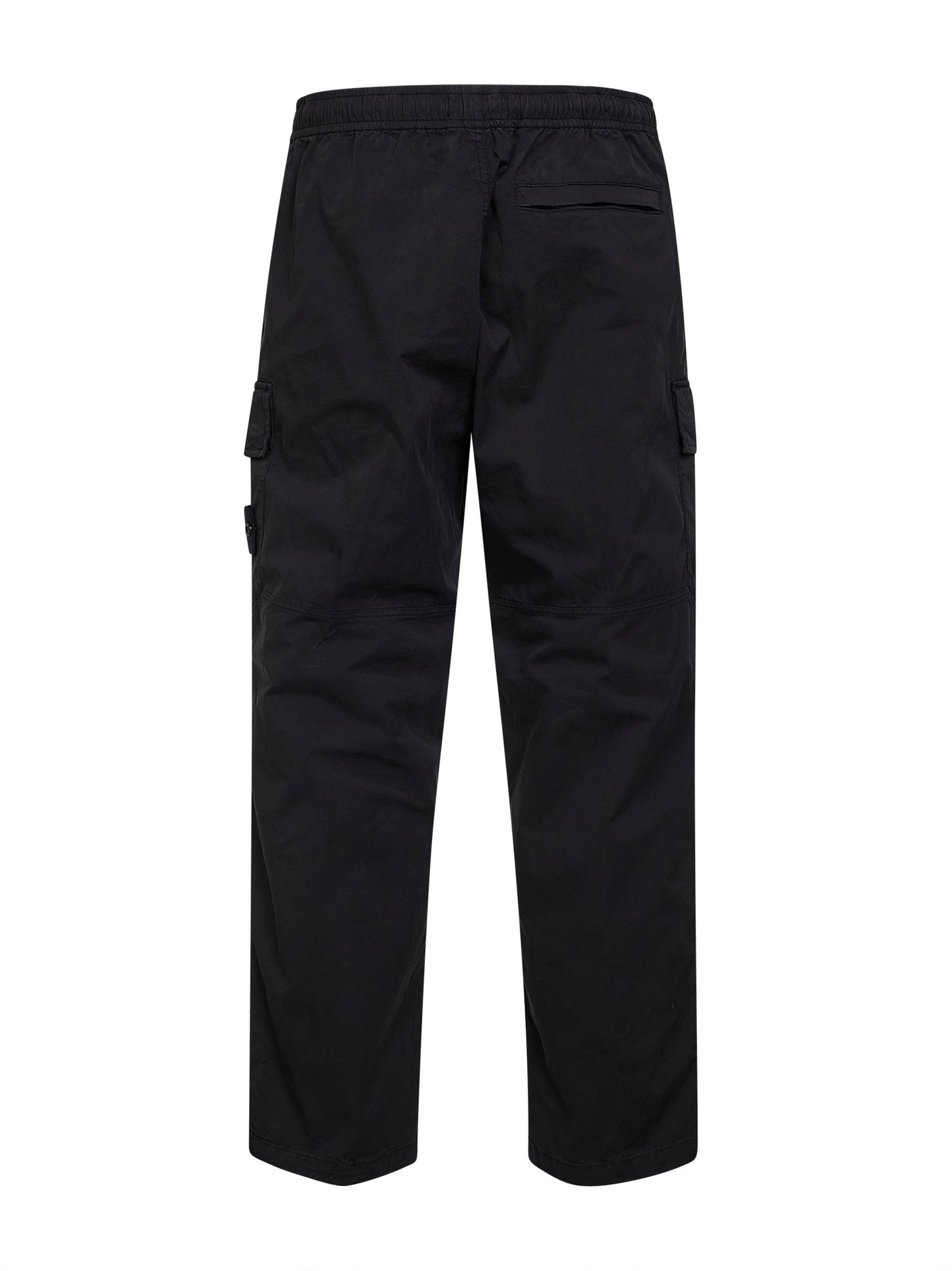 Pantaloni cargo in twill stretch nero<BR/>