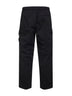 Pantaloni cargo in twill stretch nero<BR/>