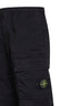 Pantaloni cargo in twill stretch nero<BR/>