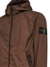 Shadow brown lightweight nylon rep hooded jacket