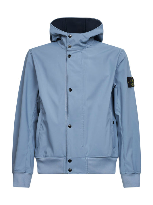 Avio blue Light Soft Shell-R hooded jacket