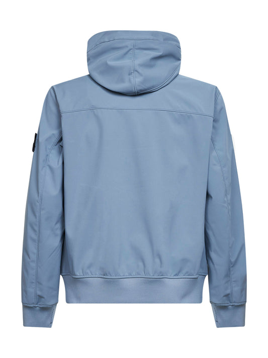 Avio blue Light Soft Shell-R hooded jacket