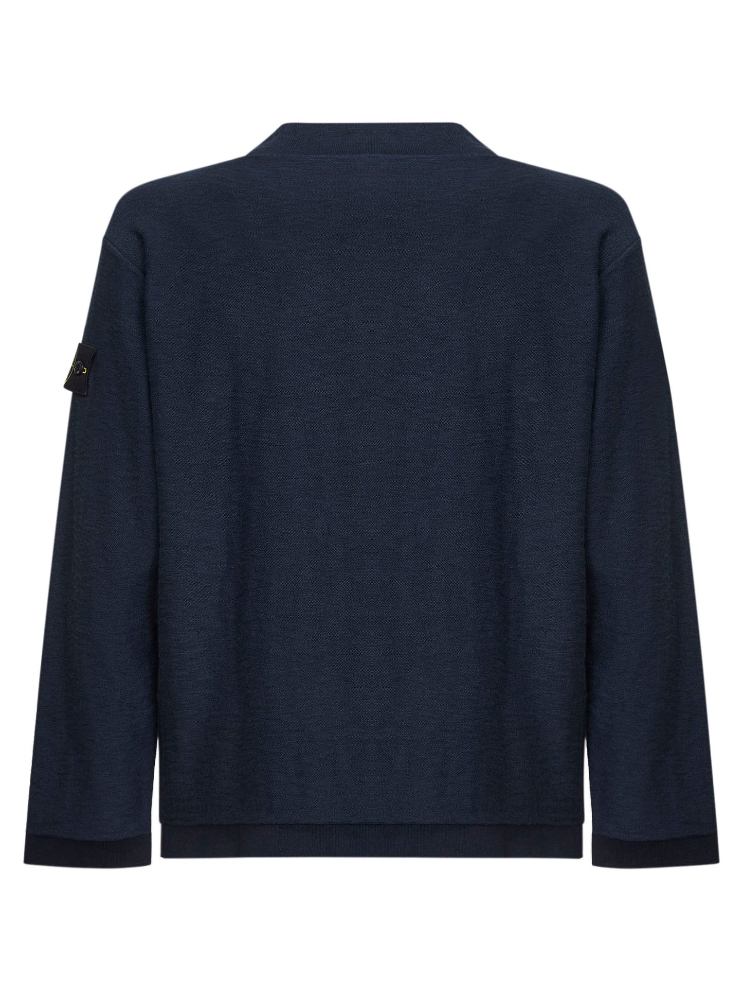 Maglia in misto cotone a punto morbido blu