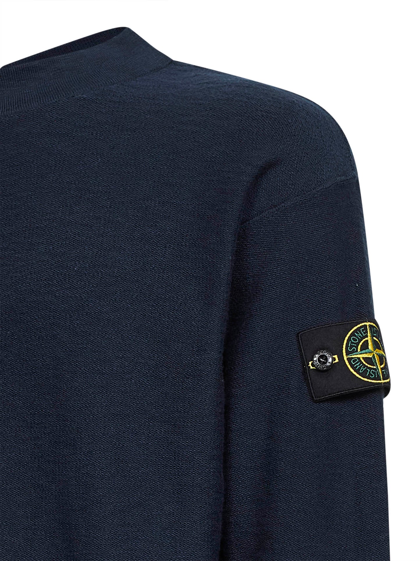 Maglia in misto cotone a punto morbido blu