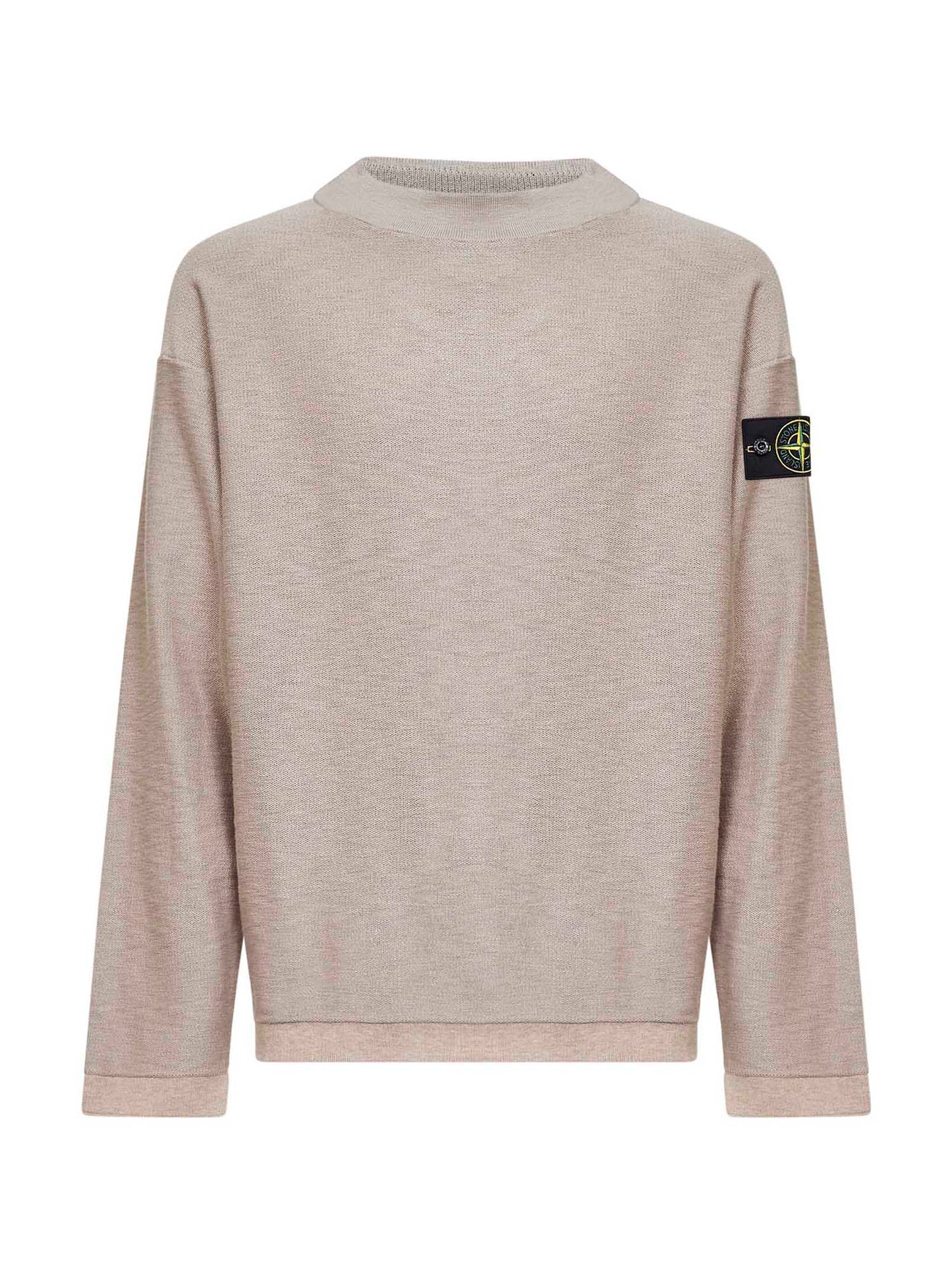 Maglia in misto cotone a punto morbido deserto