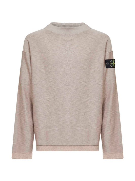 Desert plush stitch cotton blend knit sweater