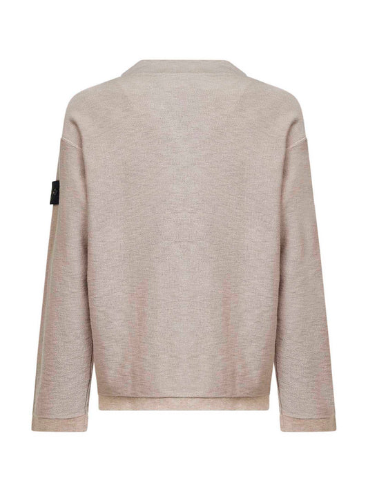 Desert plush stitch cotton blend knit sweater