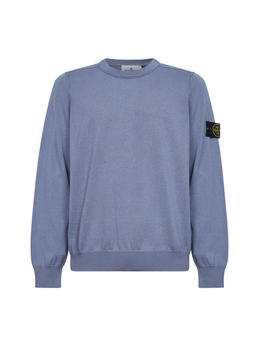 Maglione girocollo in cotone biologico avio