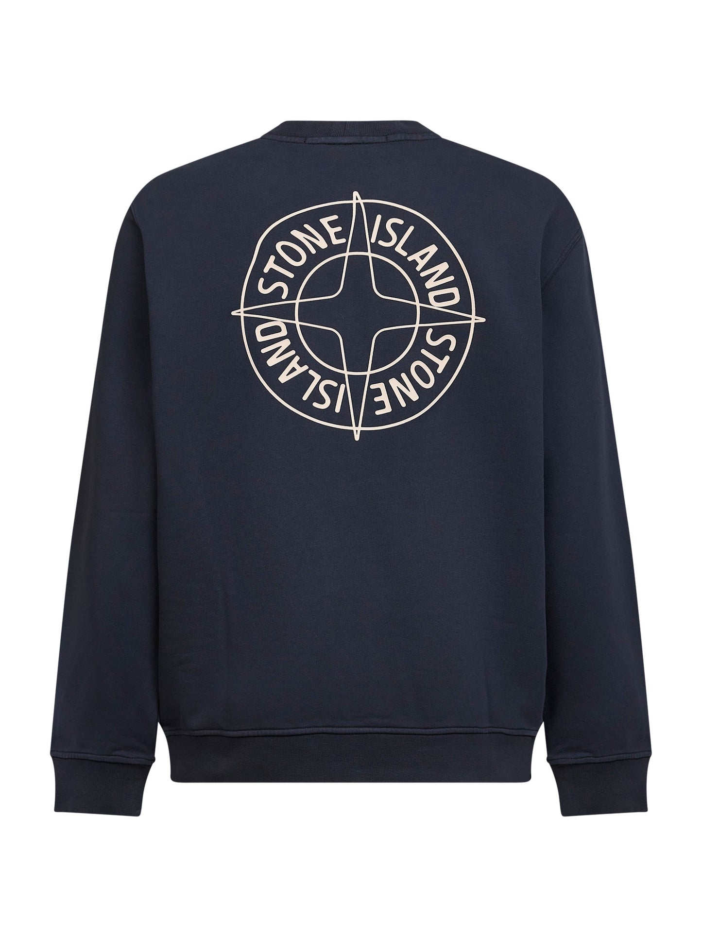 Blue cotton "Outline Compass" printed sweatshirt