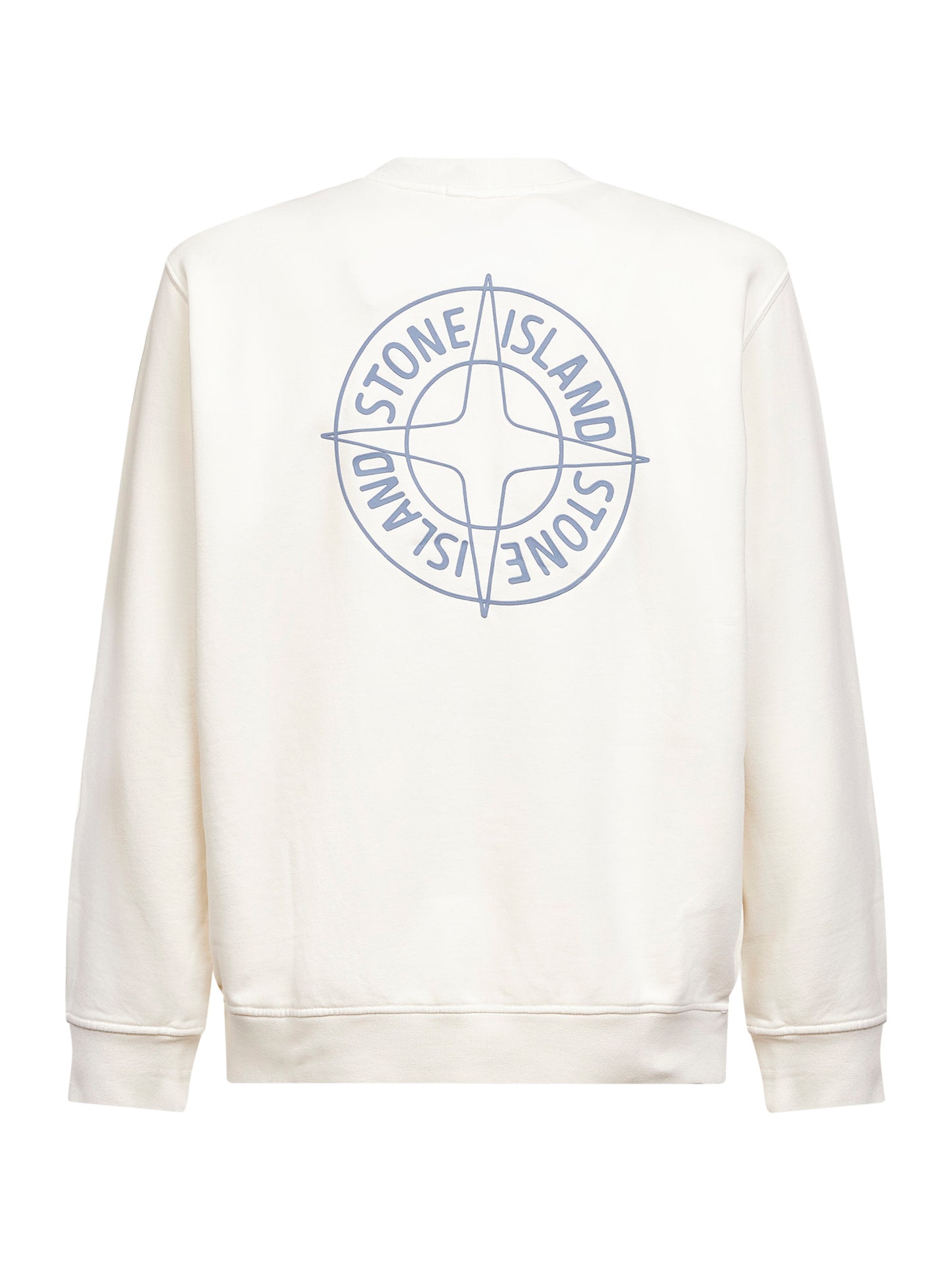 Ivory cotton "Outline Compass" printed sweatshirt