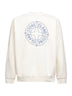 Ivory cotton "Outline Compass" printed sweatshirt