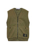 Military green Panama organic cotton vest