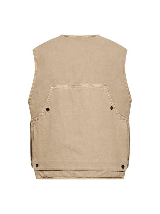 Gilet in cotone biologico Panama deserto