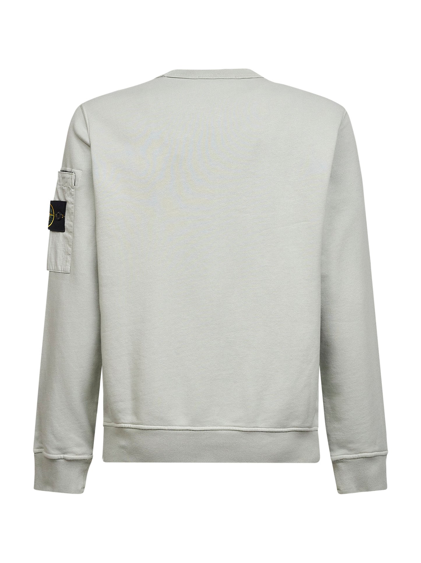 Sage green cotton sweatshirt with ripstop cotton pocket