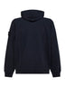 Blue malfilé cotton zip-up hoodie