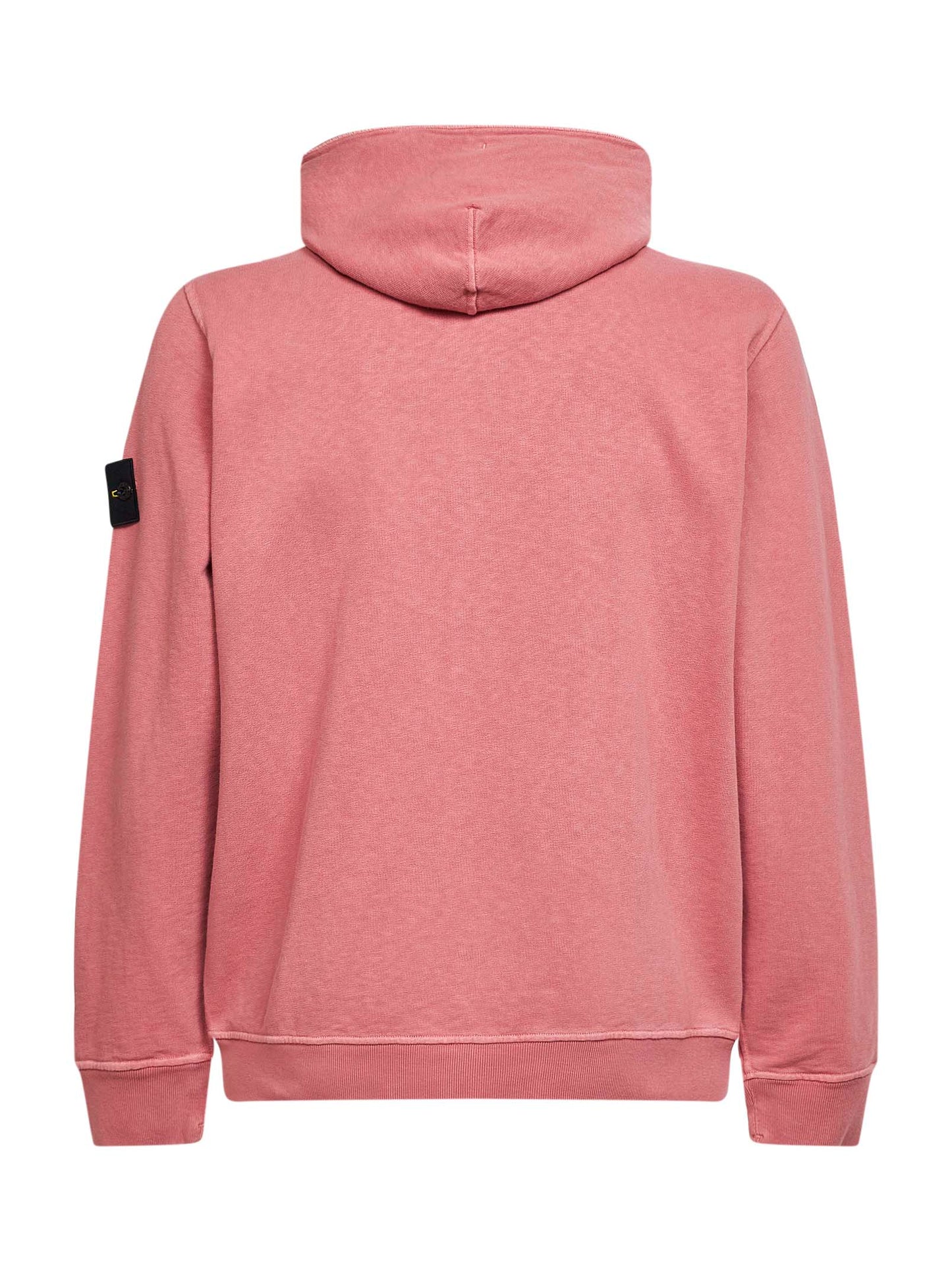 Felpa con zip e cappuccio cotone malfilé oleandro