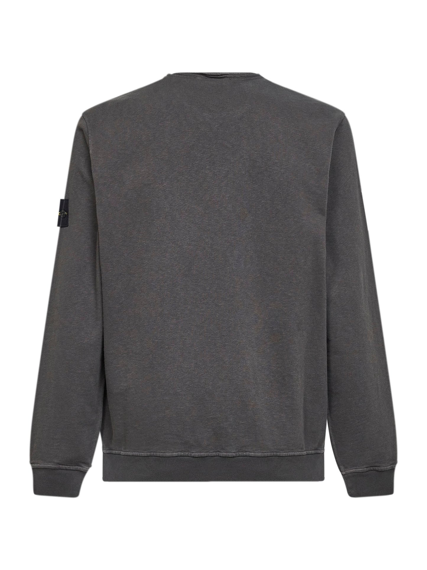 Felpa in cotone malfilé effetto fiammato antracite