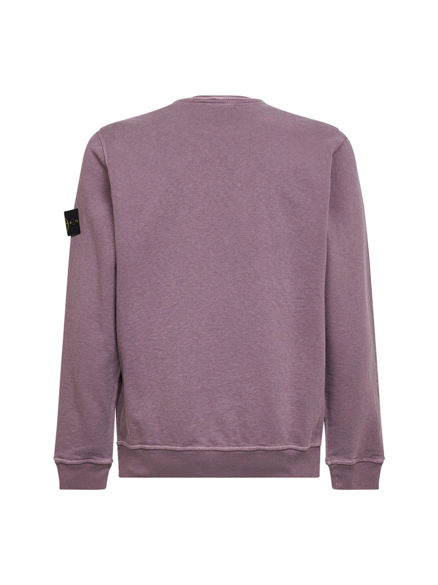 Felpa in cotone malfilé effetto fiammato grigio viola