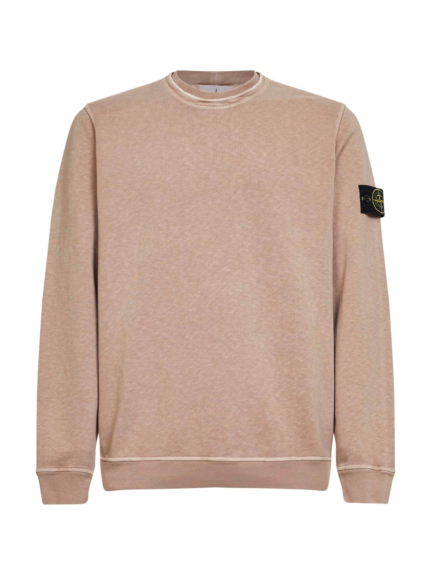 Felpa in cotone malfilé effetto fiammato deserto