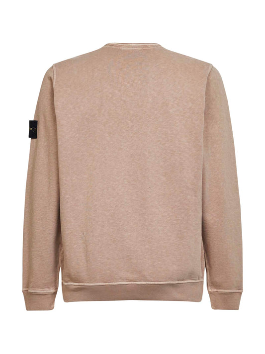 Felpa in cotone malfilé effetto fiammato deserto