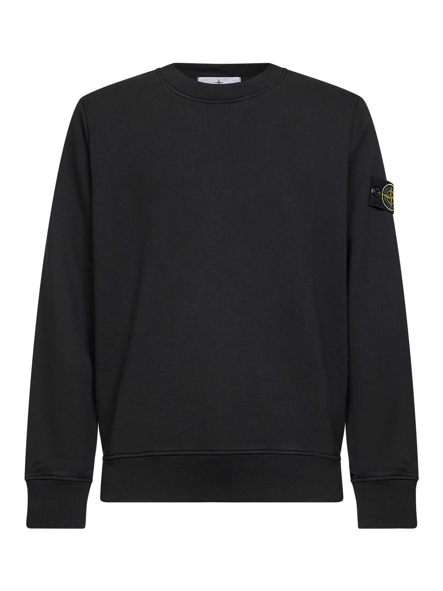 Black organic cotton crewneck sweatshirt