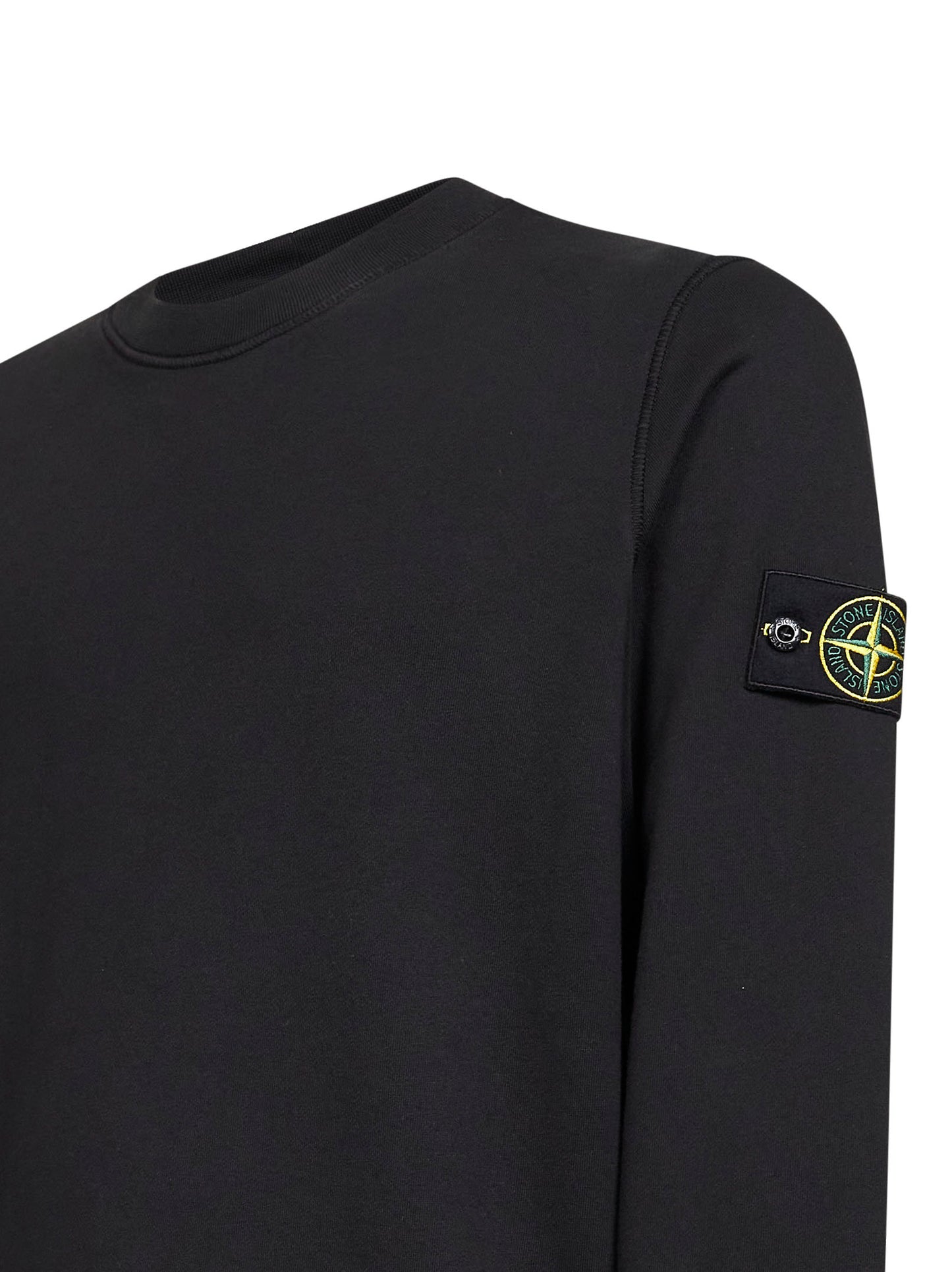Black organic cotton crewneck sweatshirt