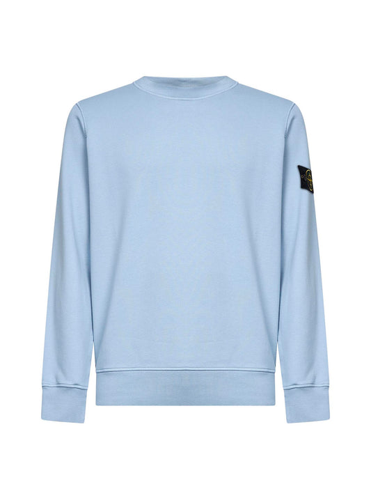 Powder blue organic cotton crewneck sweatshirt