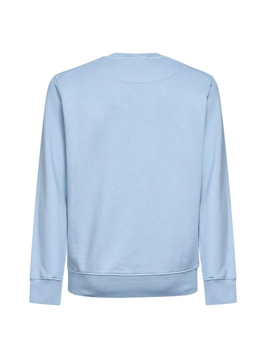 Powder blue organic cotton crewneck sweatshirt