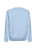 Felpa girocollo in cotone biologico azzurro polvere