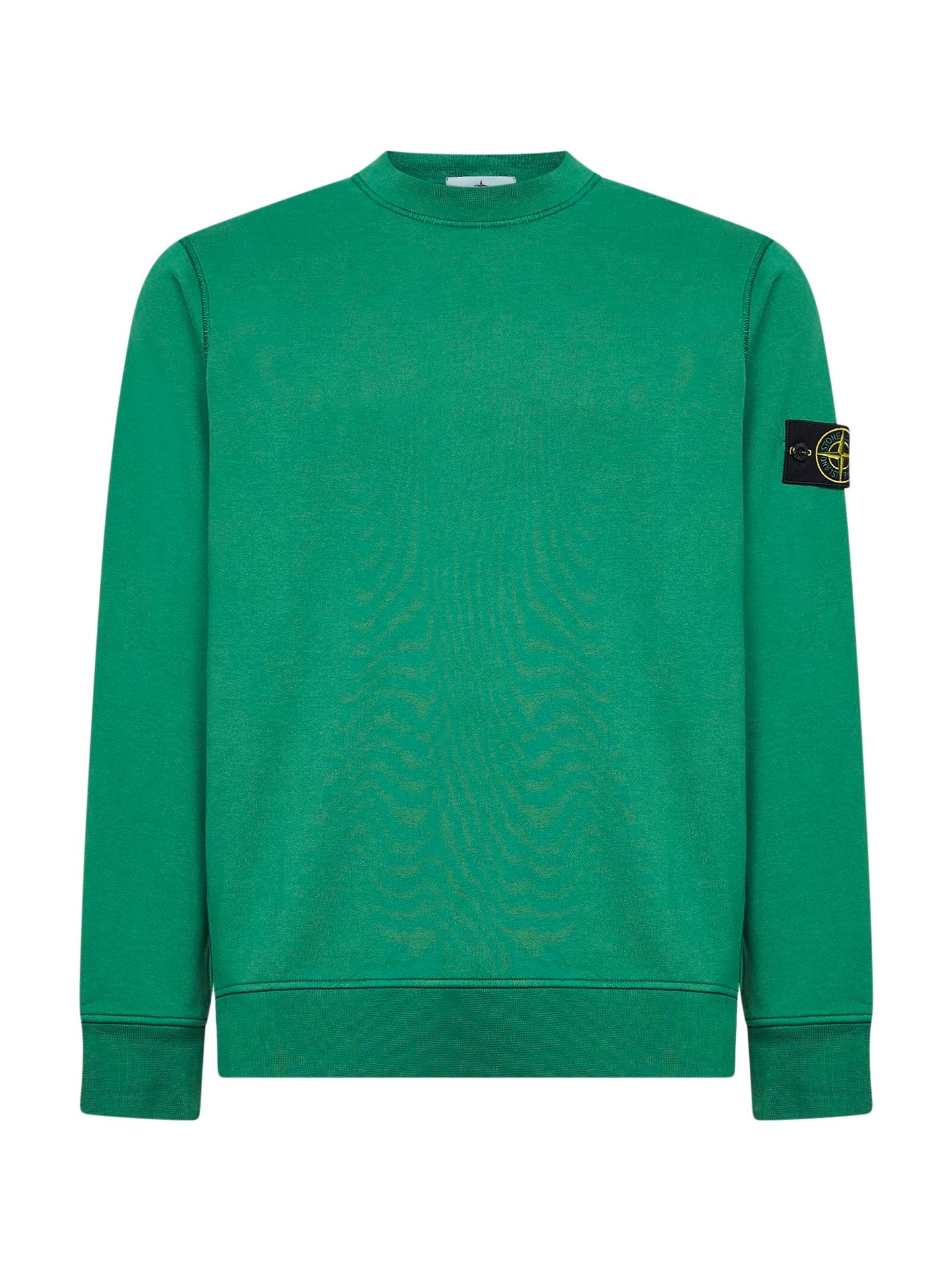 Felpa girocollo in cotone biologico malachite