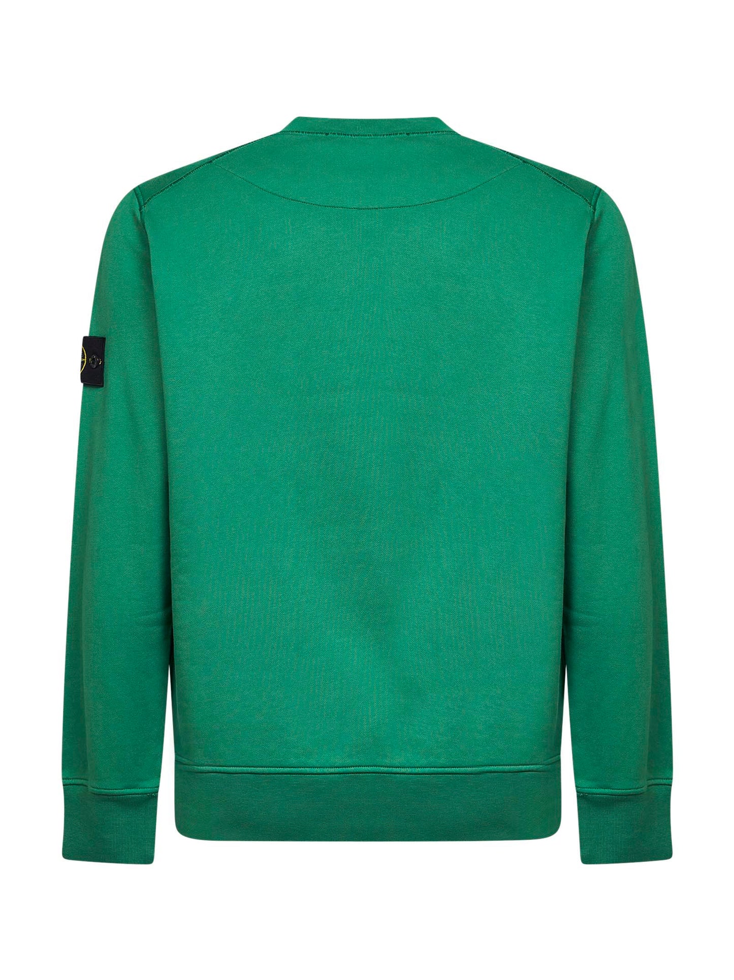 Felpa girocollo in cotone biologico malachite