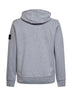 Felpa con zip e cappuccio in cotone biologico mélange grigio