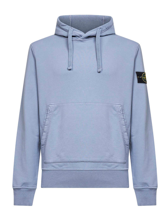 Avio blue organic cotton hoodie