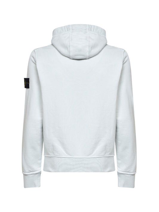 Felpa con cappuccio in cotone biologico cielo