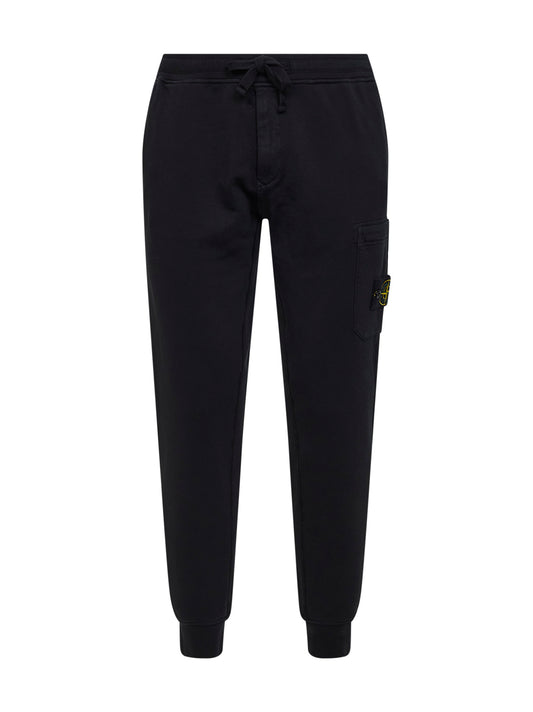 Pantaloni jogger in felpa di cotone biologico nera