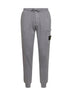 Dust grey melange organic mélange cotton fleece joggers