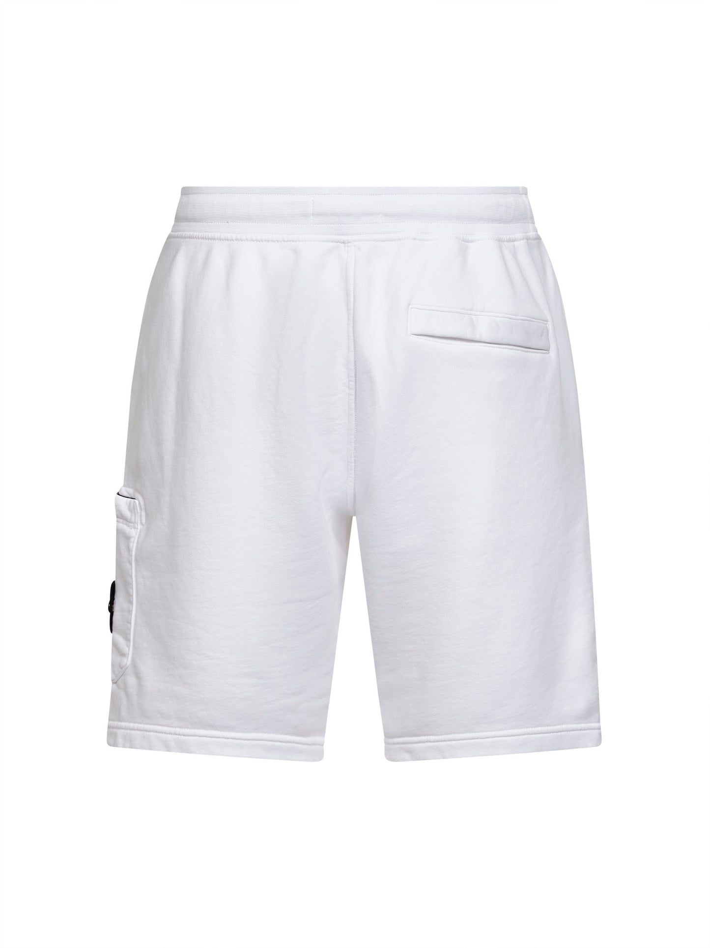 Shorts jogger in felpa di cotone biologico bianco