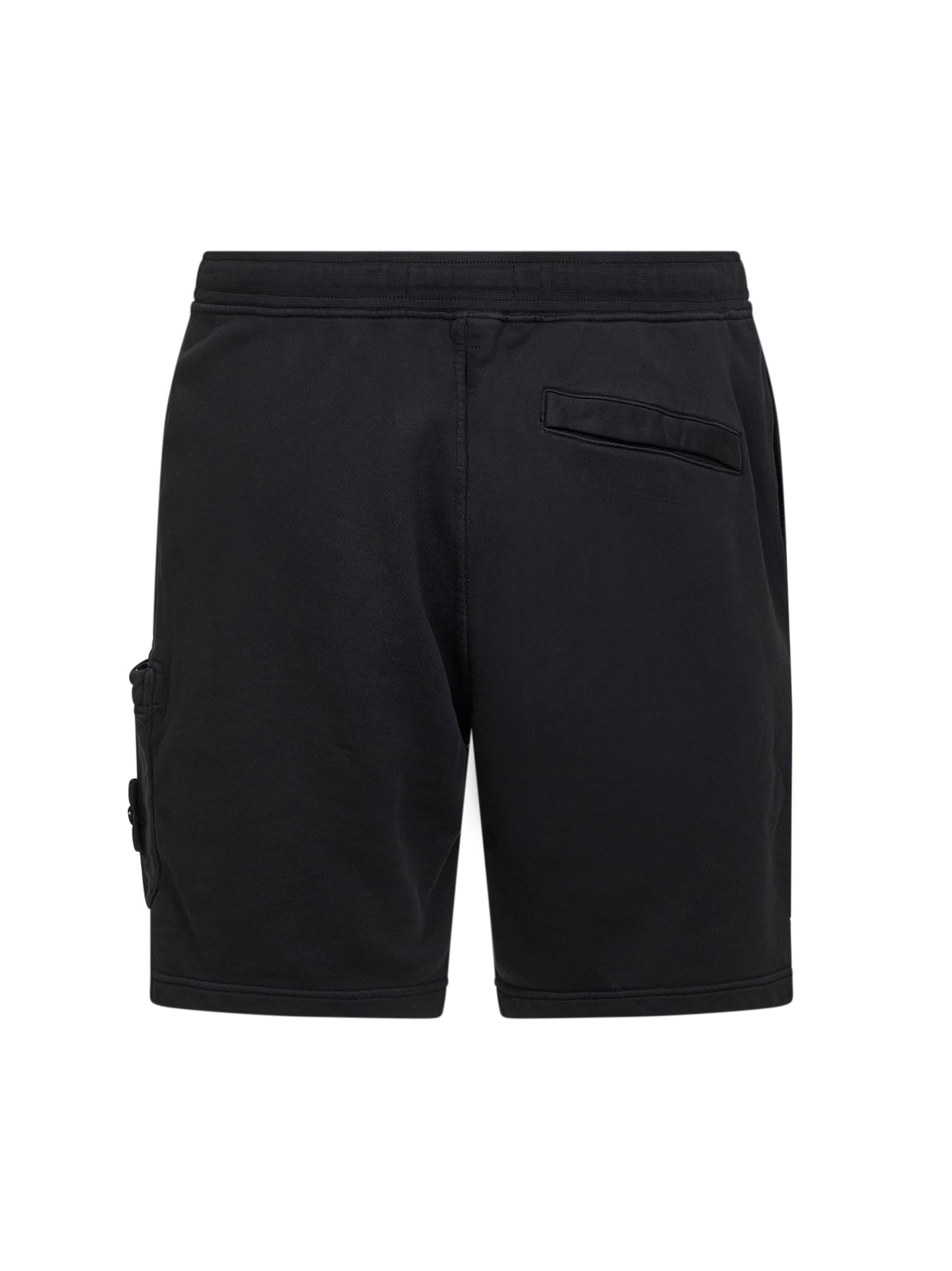 Shorts jogger in felpa di cotone biologico nero