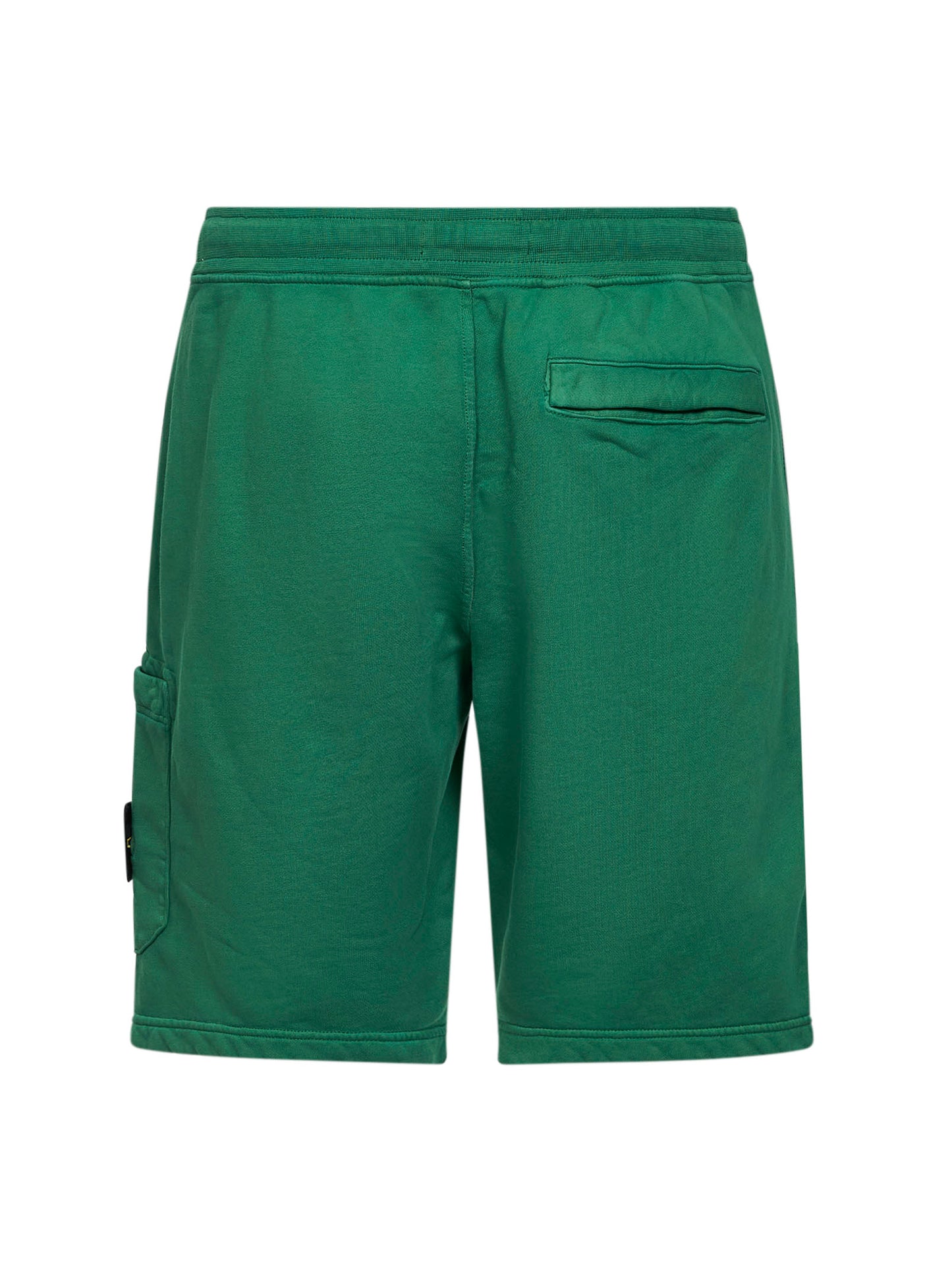 Shorts jogger in felpa di cotone biologico malachite