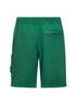 Shorts jogger in felpa di cotone biologico malachite