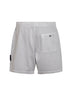 Shorts jogger in felpa di cotone malfilé grigio perla