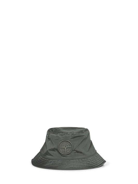 Musk green Nylon Metal bucket hat<BR/>
