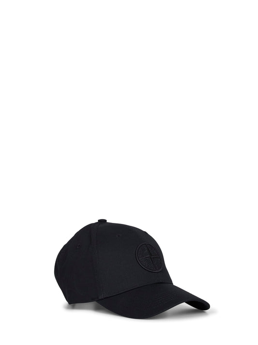 Black cotton rep baseball cap
