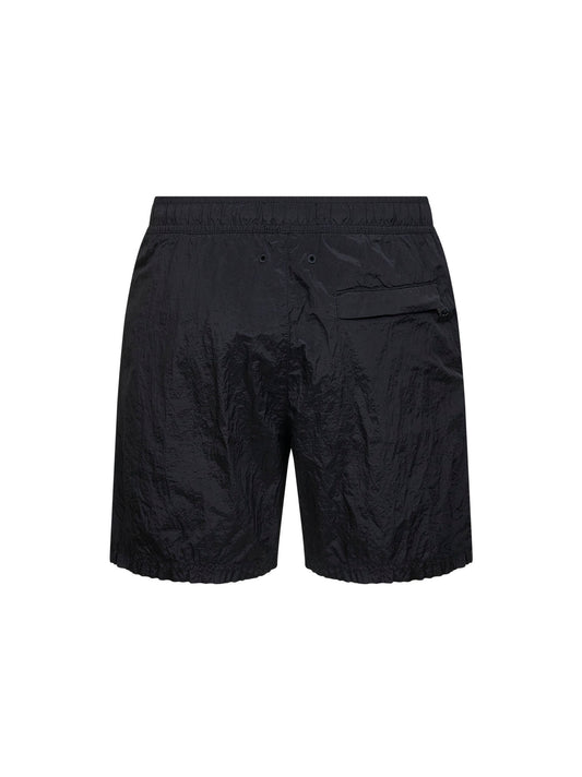 Black Nylon Metal swim shorts<BR/>
