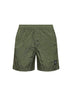 Military green Nylon Metal swim shorts