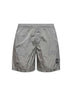 Pearl grey Nylon Metal swim shorts